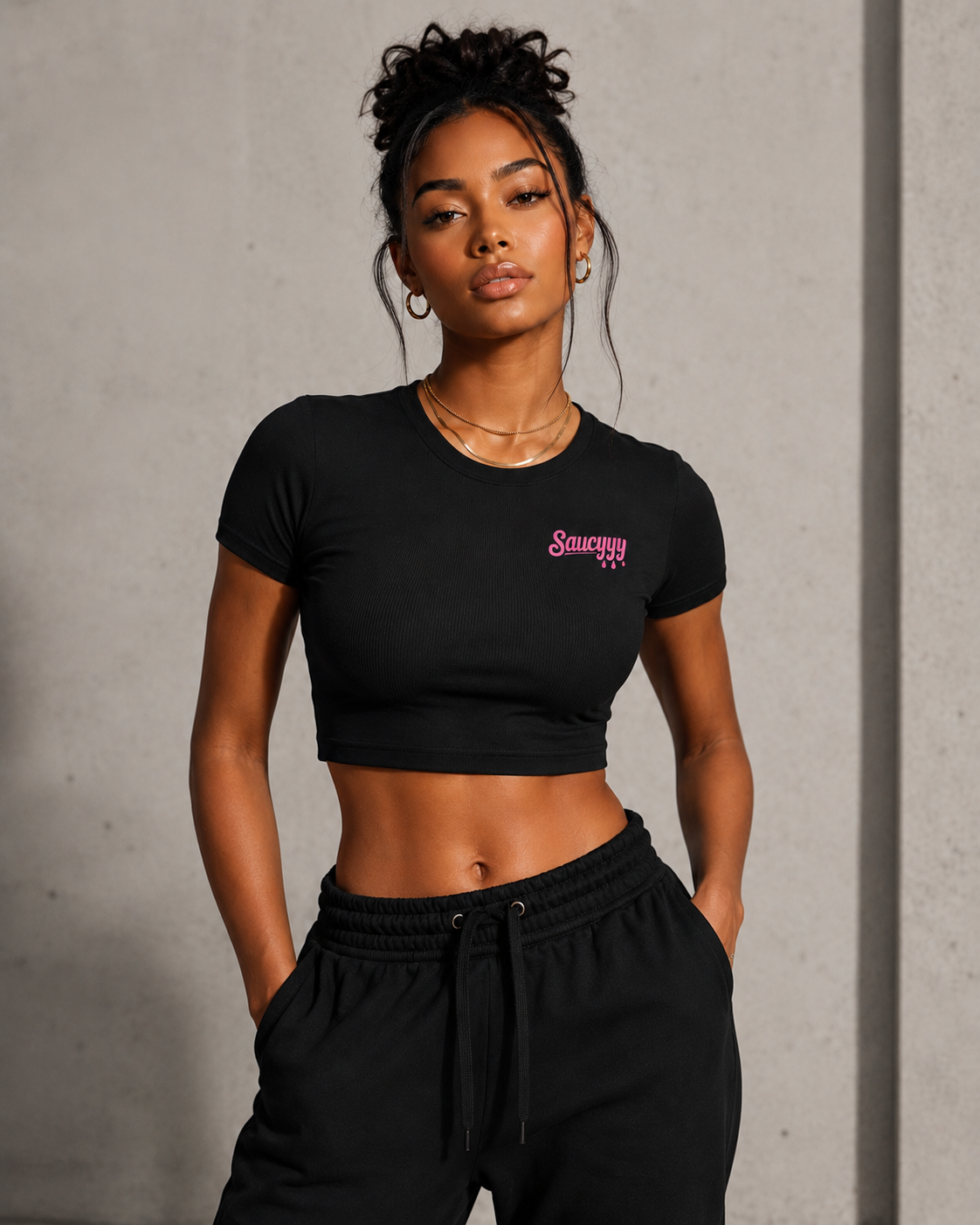 SAUCYYY WOMEN'S ARCHIVE CROP TOP